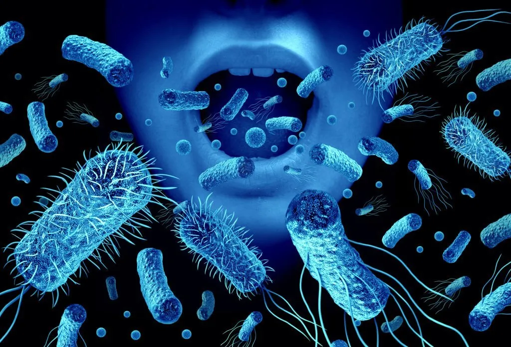 bacterias entrando en la boca
